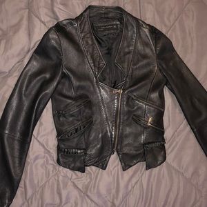 Leather black jacket